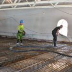 Pumpestøp av betongdekke